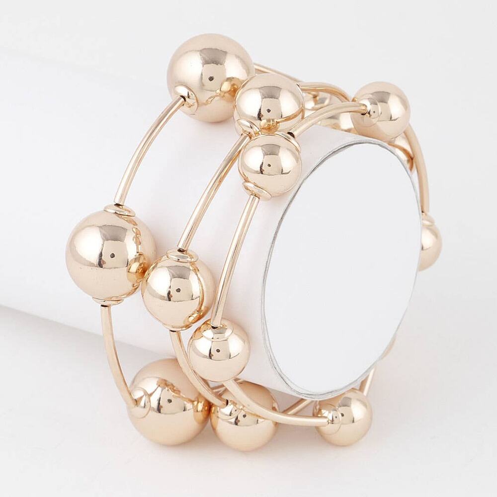 Gold Triple Beaded Bracelet